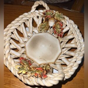 Woven Ceramic Lattice Rope Pottery Autumn Holiday Basket